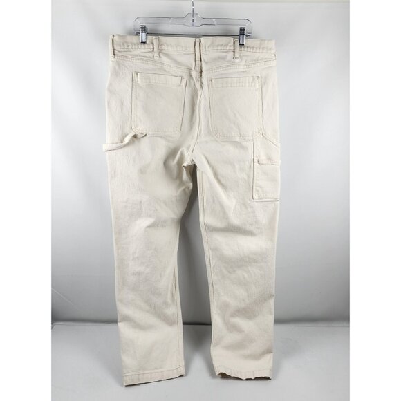 Abercrombie & Fitch Pants Mens 40x34 Cream 90s Loose Carpenter Jeans - Picture 8 of 13